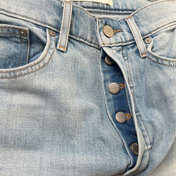 Aritzia Denim Forum The Marianne High Rise Loose Flare Long Inseam Light Wash 28 - Picture 8 of 16